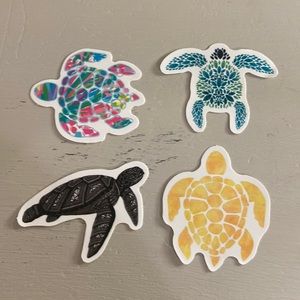 Set of 4.  Vinyl waterproof 💦. Stickers.  New.  Turtles 🐢.  Hawai’i.